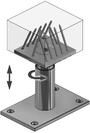 3D-Abbildung Stützenfuß/Pfostenträger Vario PS