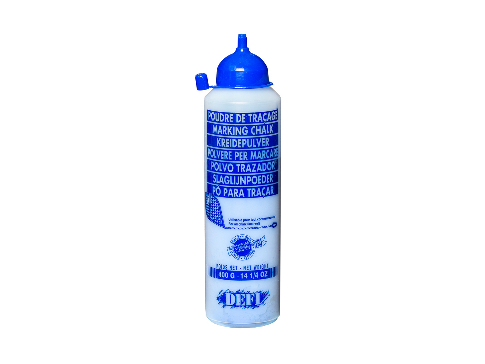 Farbpulver blau für Schlagschnur UNO/DUO in Nachfüllflasche 400 g