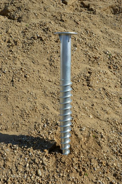 Schraubfundament d=76 mm Schraubfundament aus Stahl Rohrdurchmesser 76 mm und Längen 1000, 1200 und 1400 mm zum Eindrehen in den Boden