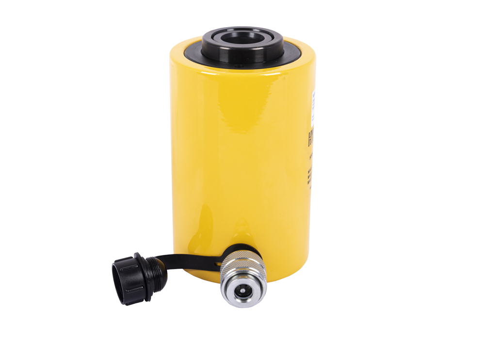 Seitenansicht von Hohlkolbenzylinder für Hydraulikpumpe