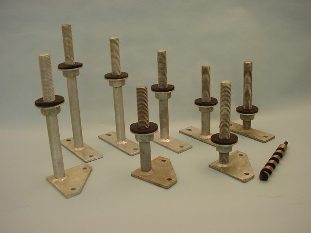 Stützenfuß Sortiment C-E Abbildung komplettes Sortiment Stützenfüße